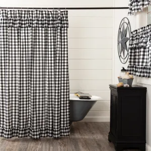 Annie Buffalo Check Ruffled Shower Curtain 72x72