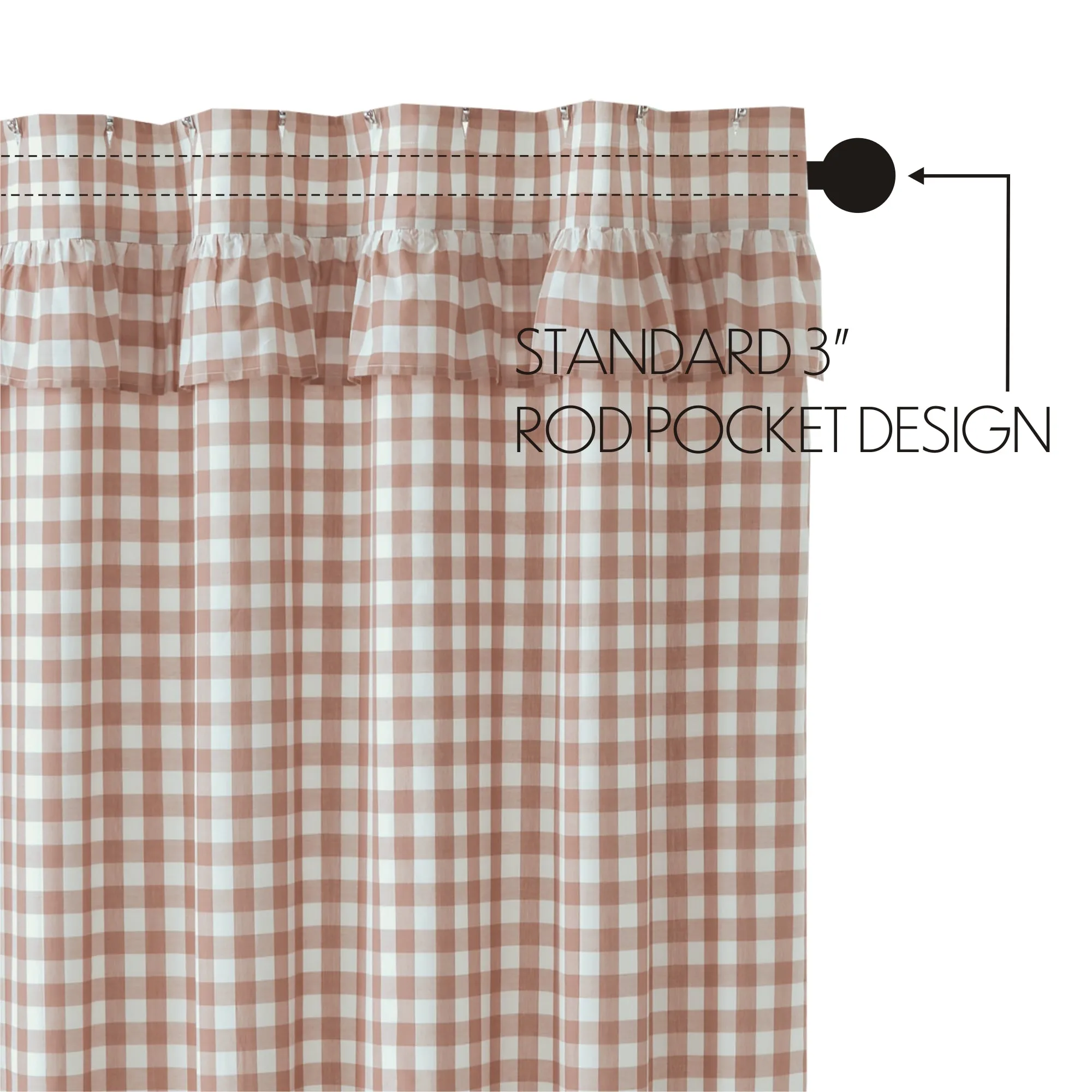 Annie Buffalo Check Ruffled Shower Curtain 72x72