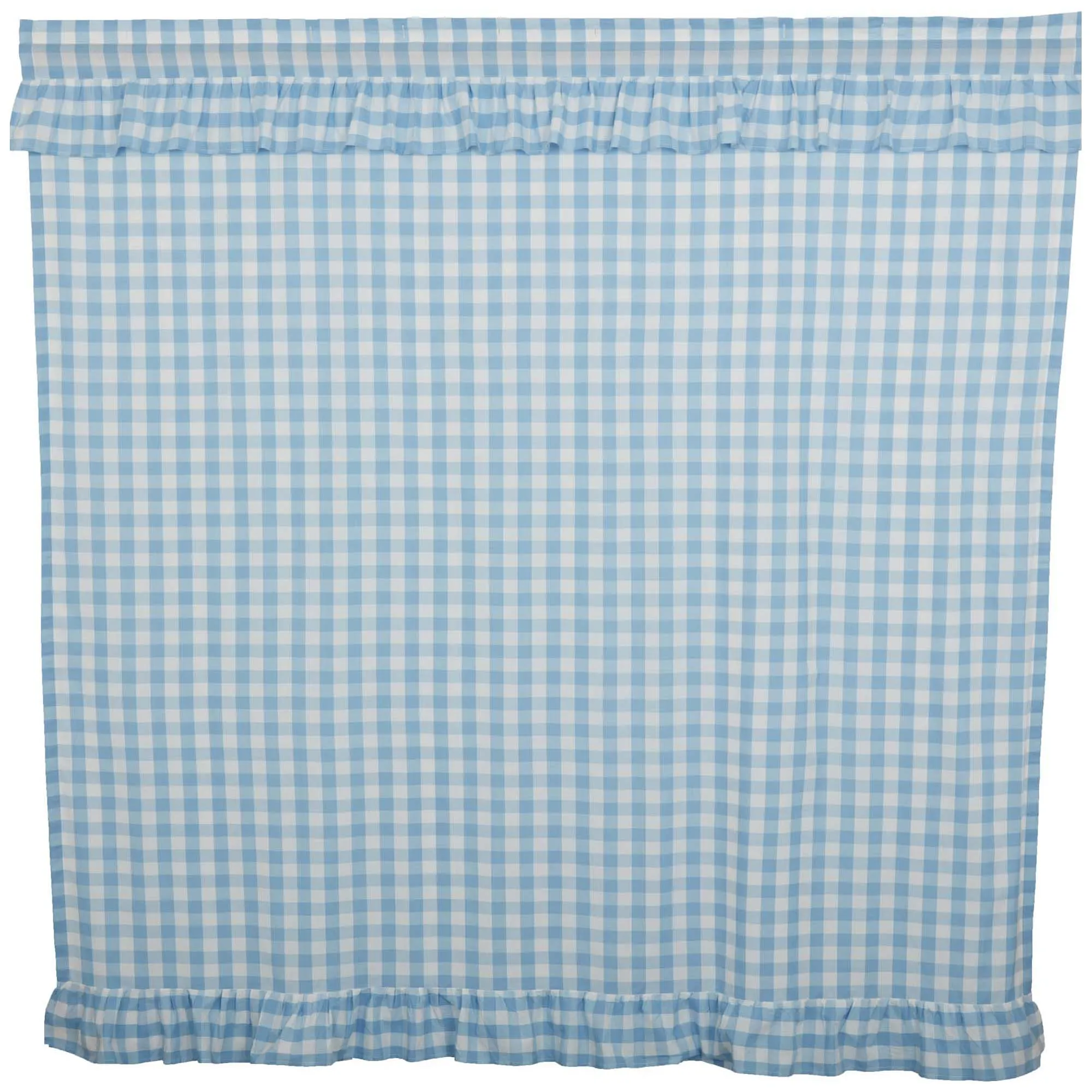 Annie Buffalo Check Ruffled Shower Curtain 72x72