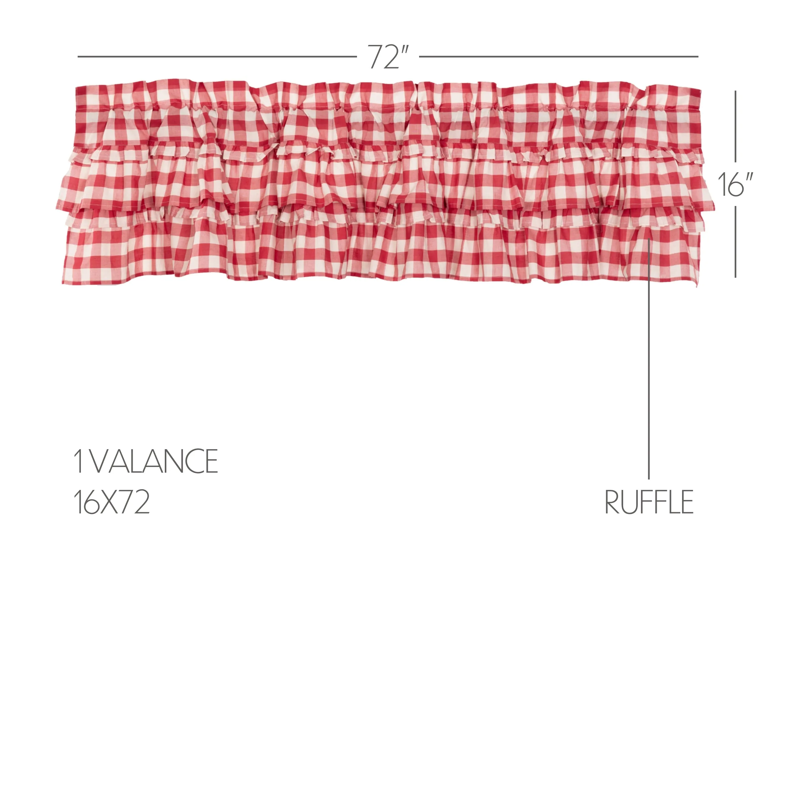 Annie Buffalo Check Ruffled Valance