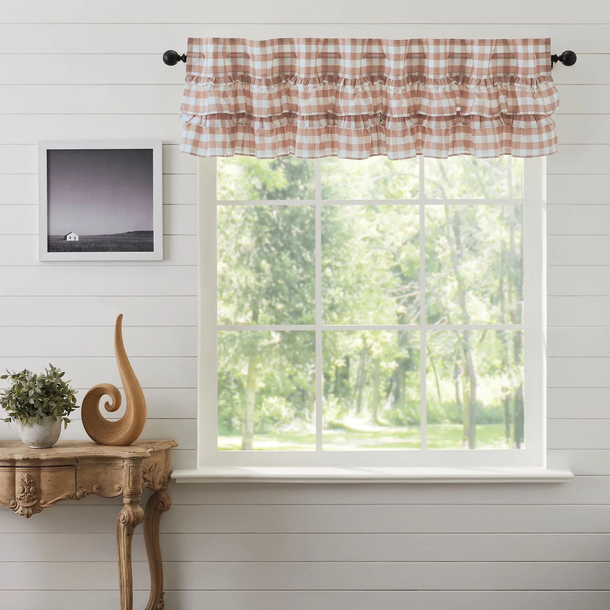 Annie Buffalo Check Ruffled Valance