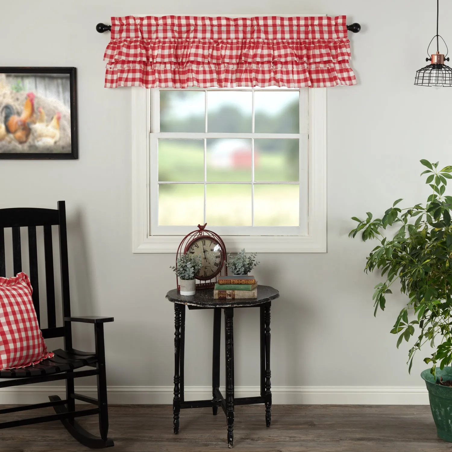 Annie Buffalo Check Ruffled Valance