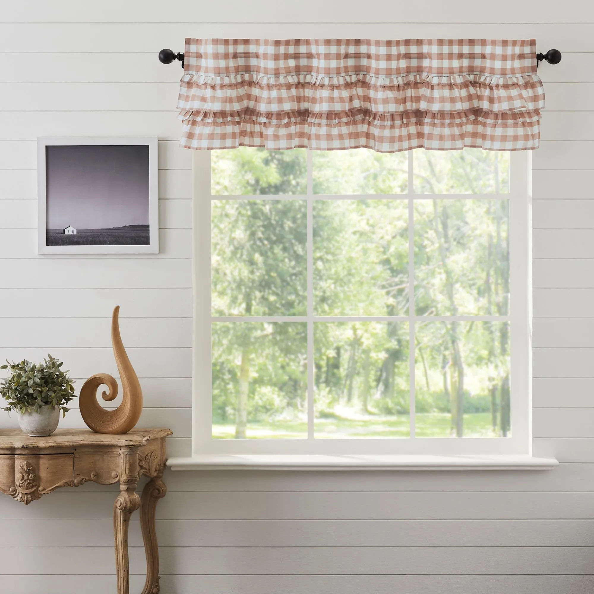 Annie Buffalo Check Ruffled Valance