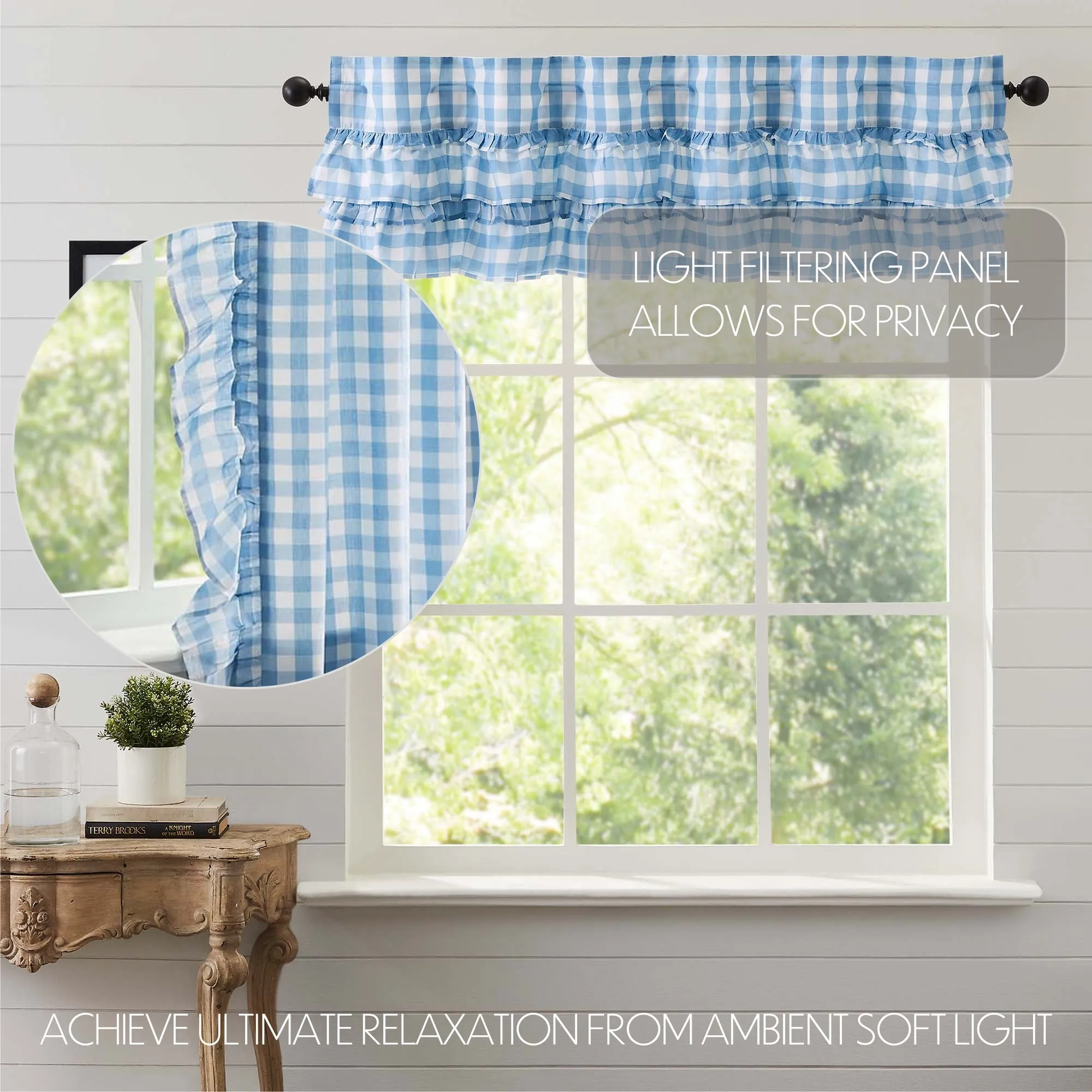 Annie Buffalo Check Ruffled Valance