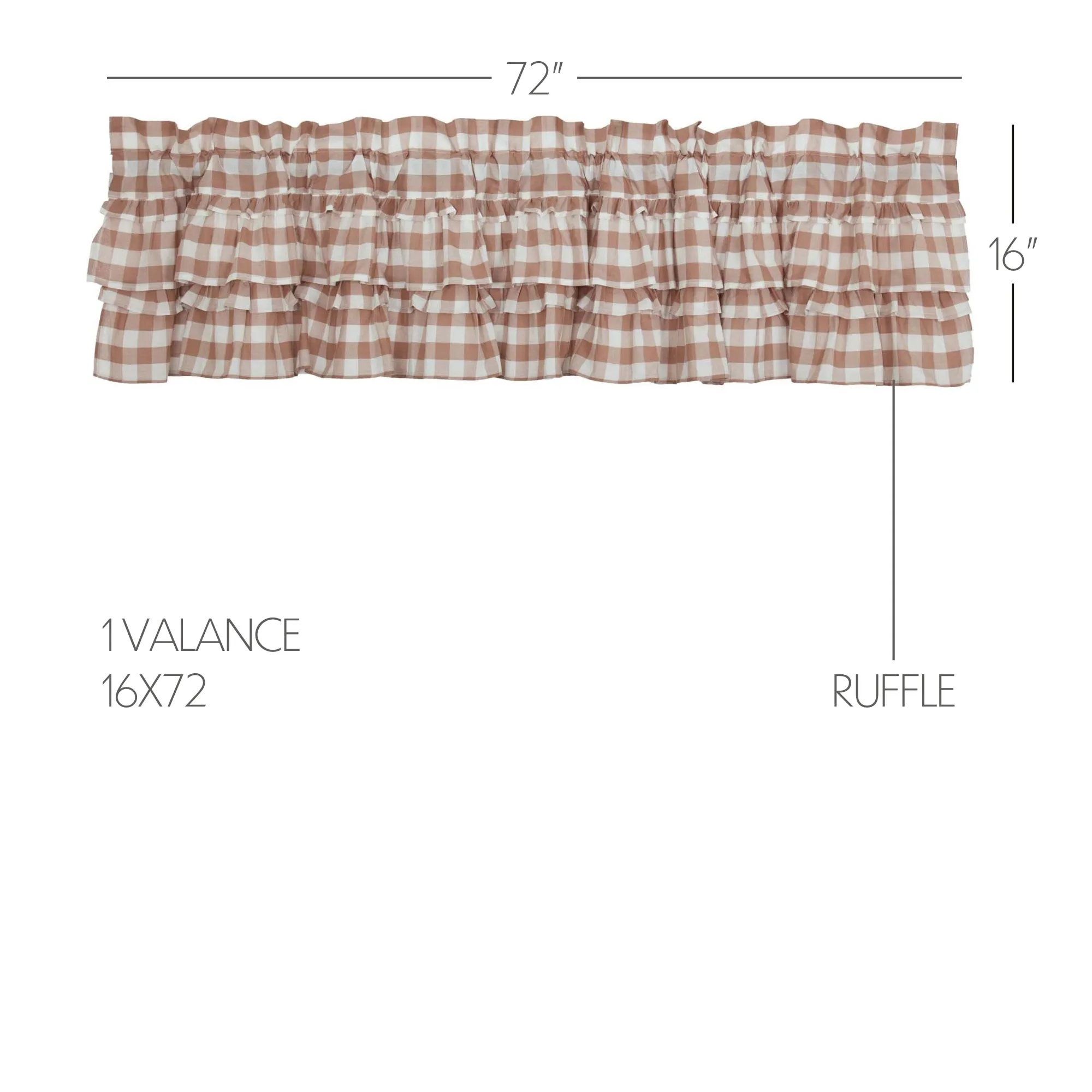 Annie Buffalo Check Ruffled Valance
