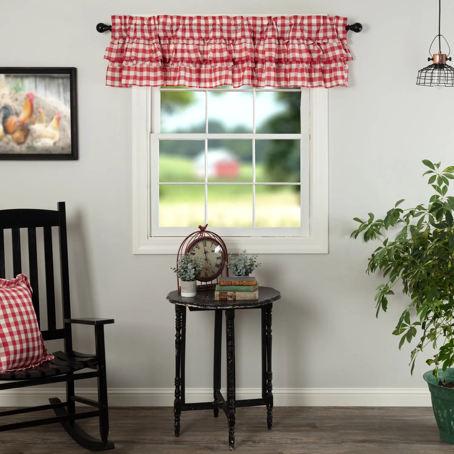 Annie Buffalo Check Ruffled Valance