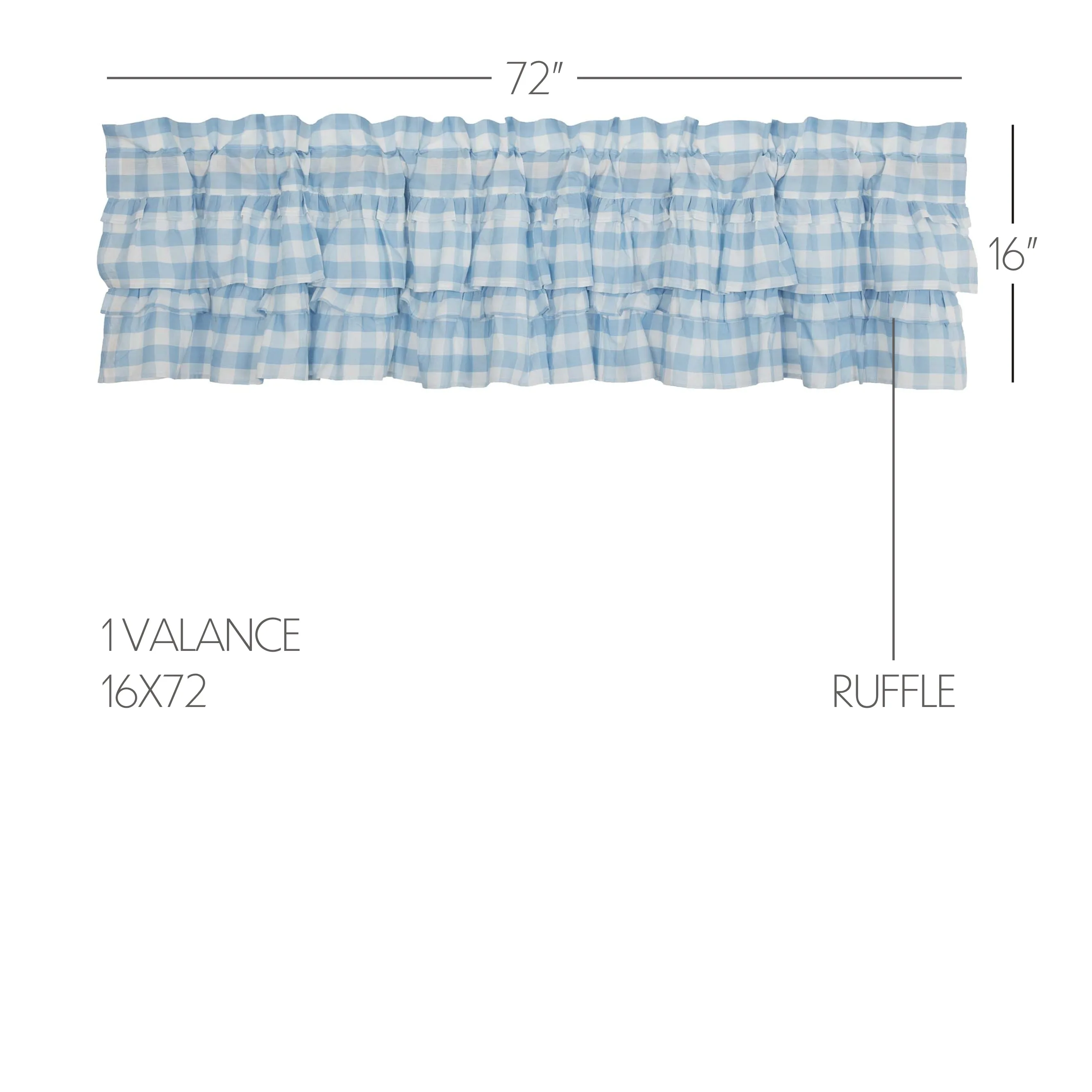Annie Buffalo Check Ruffled Valance