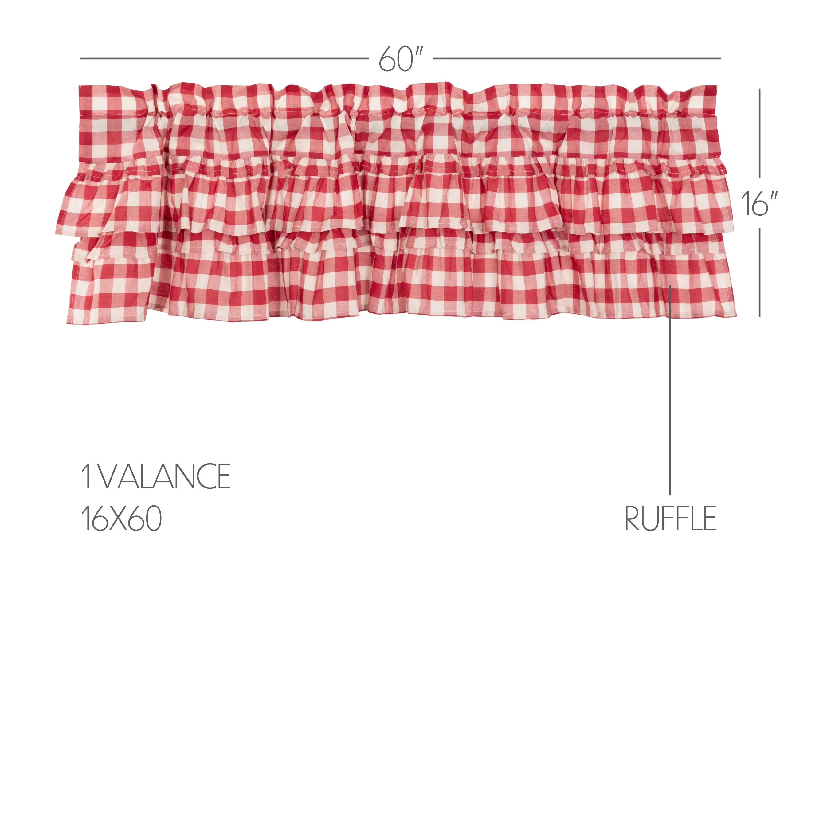 Annie Buffalo Check Ruffled Valance