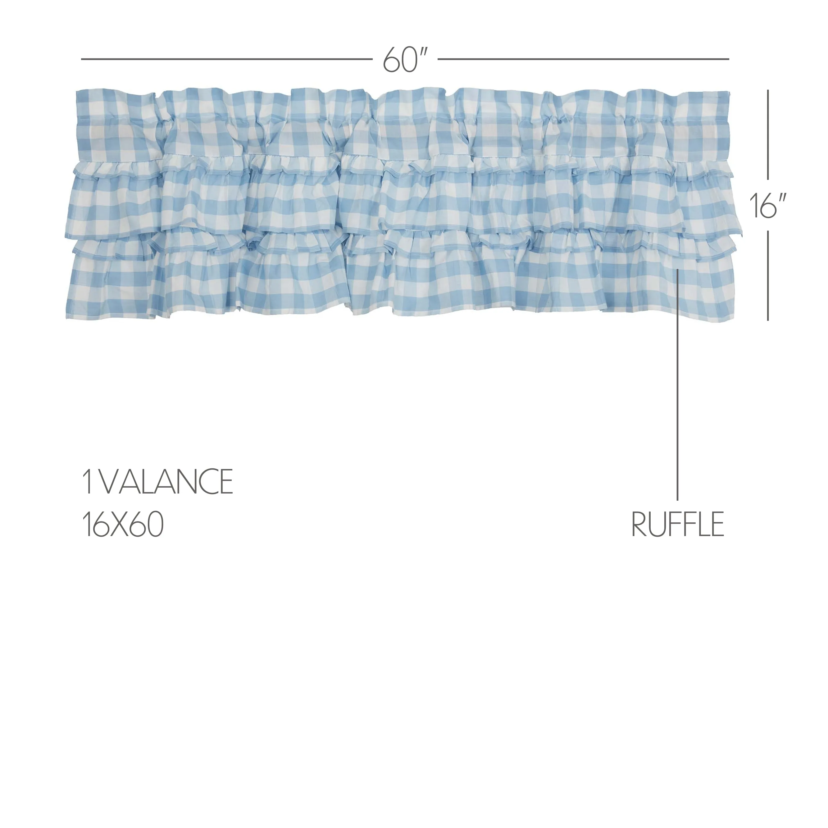 Annie Buffalo Check Ruffled Valance