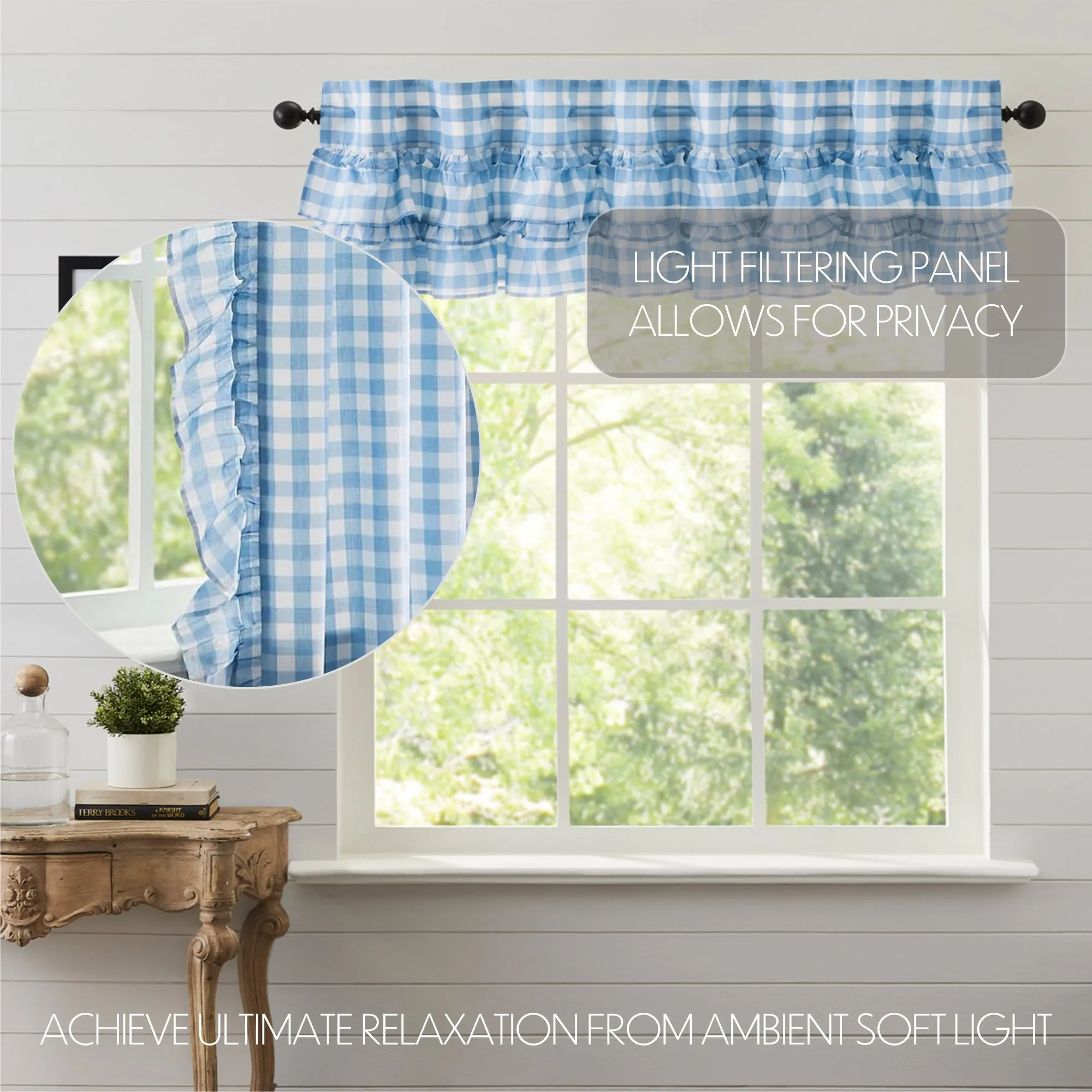 Annie Buffalo Check Ruffled Valance