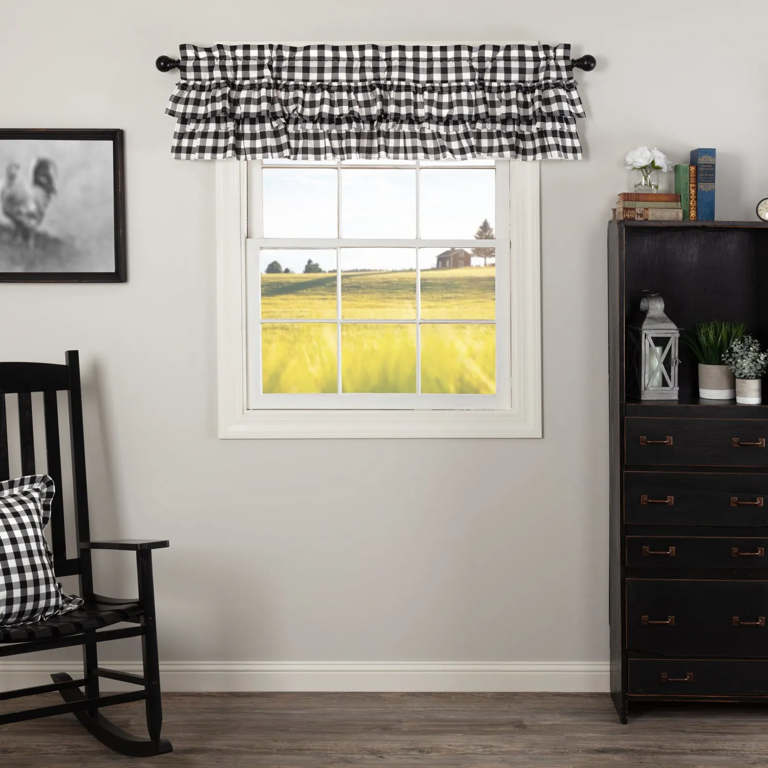 Annie Buffalo Check Ruffled Valance