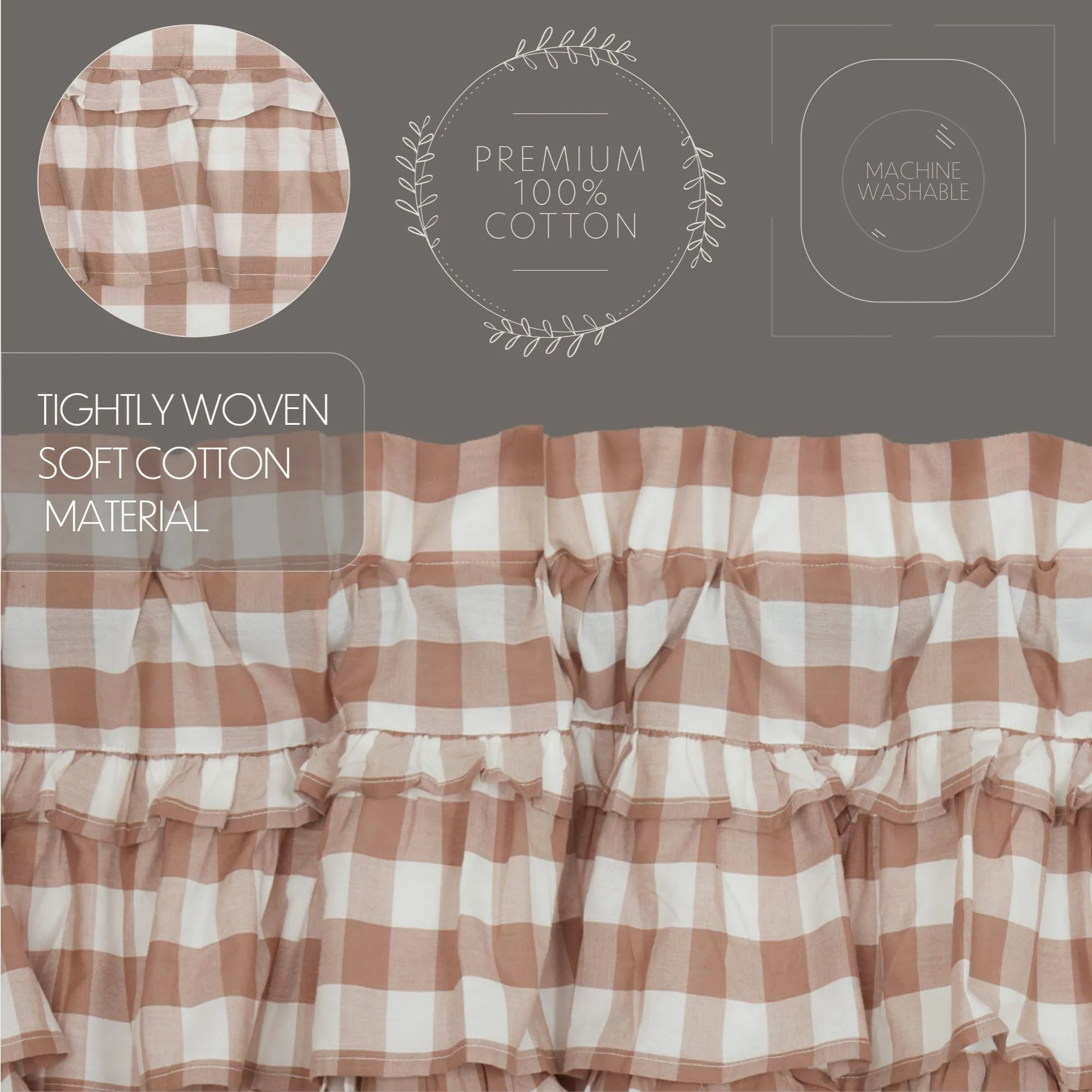 Annie Buffalo Check Ruffled Valance