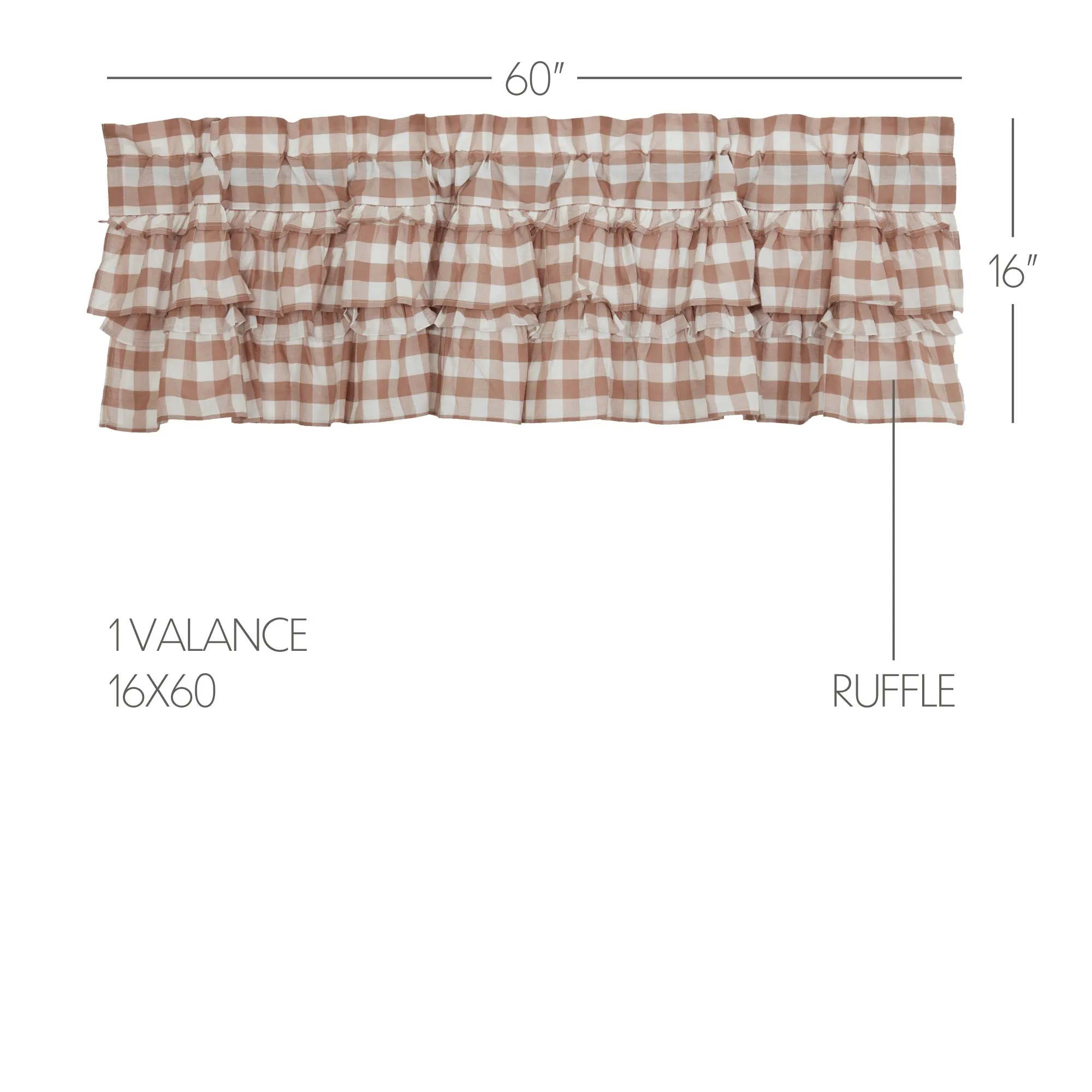 Annie Buffalo Check Ruffled Valance