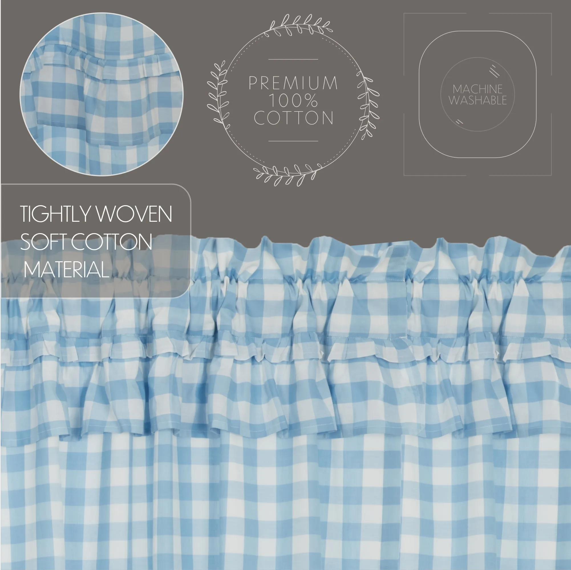 Annie Buffalo Check Ruffled Valance
