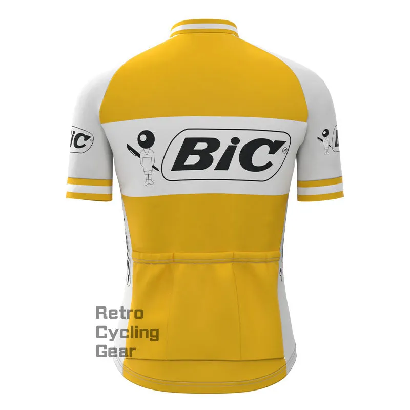BIC Yellow Retro Short sleeves Jersey