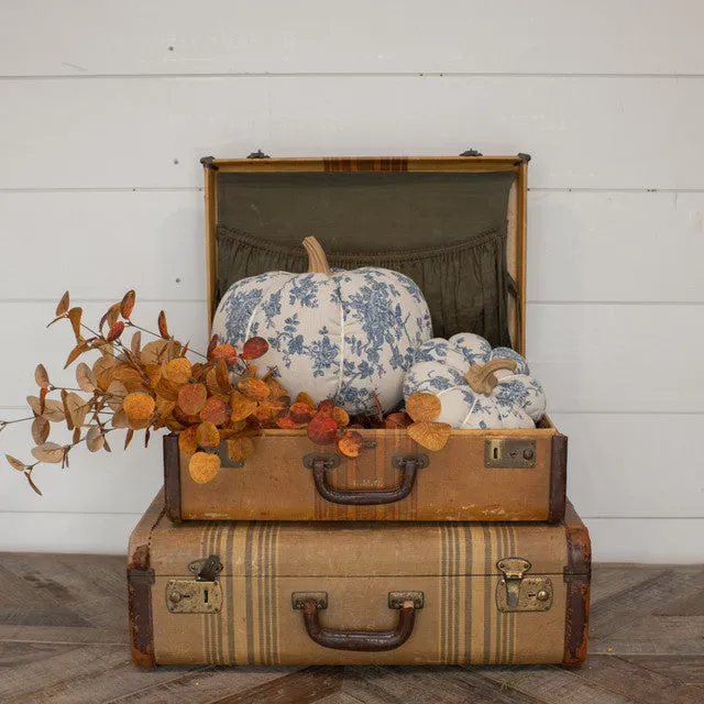 Blue Floral Pumpkin