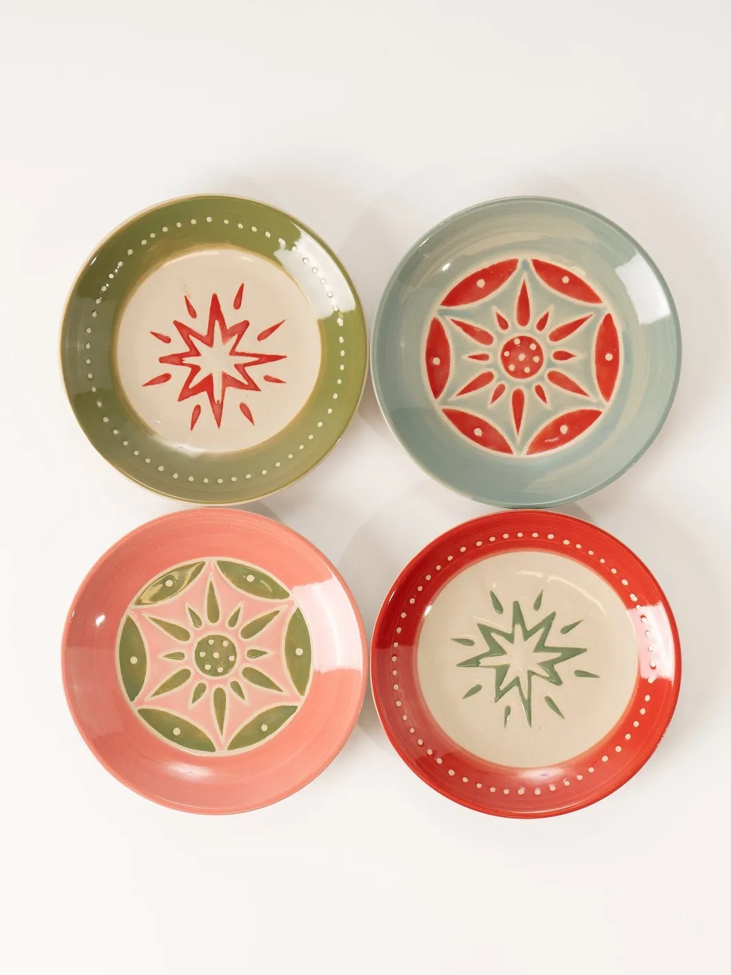 Blue Holiday Patterned Plate