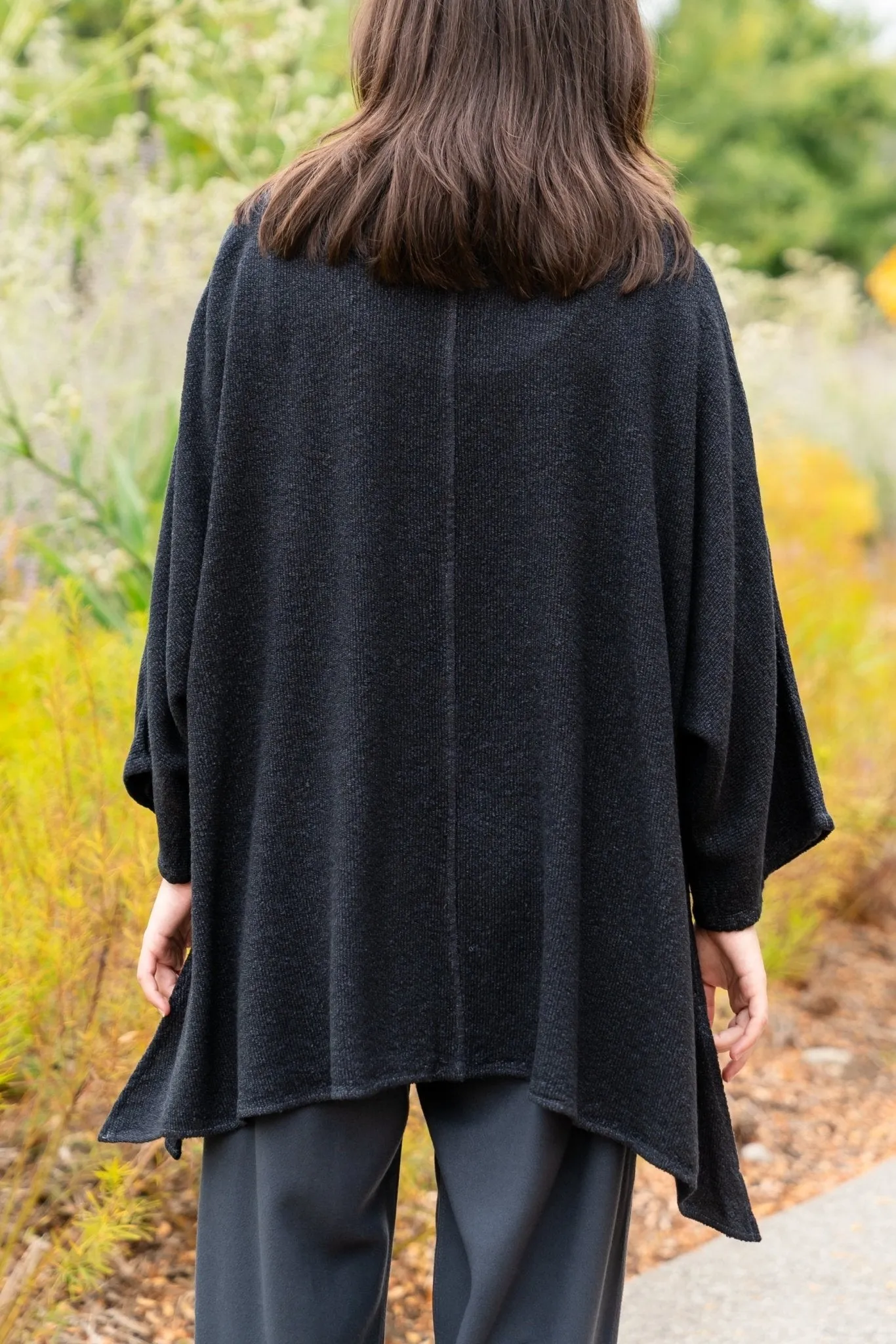 Bouclé Cowl Top - Hematite
