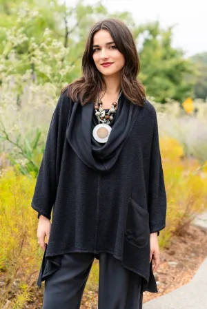 Bouclé Cowl Top - Hematite