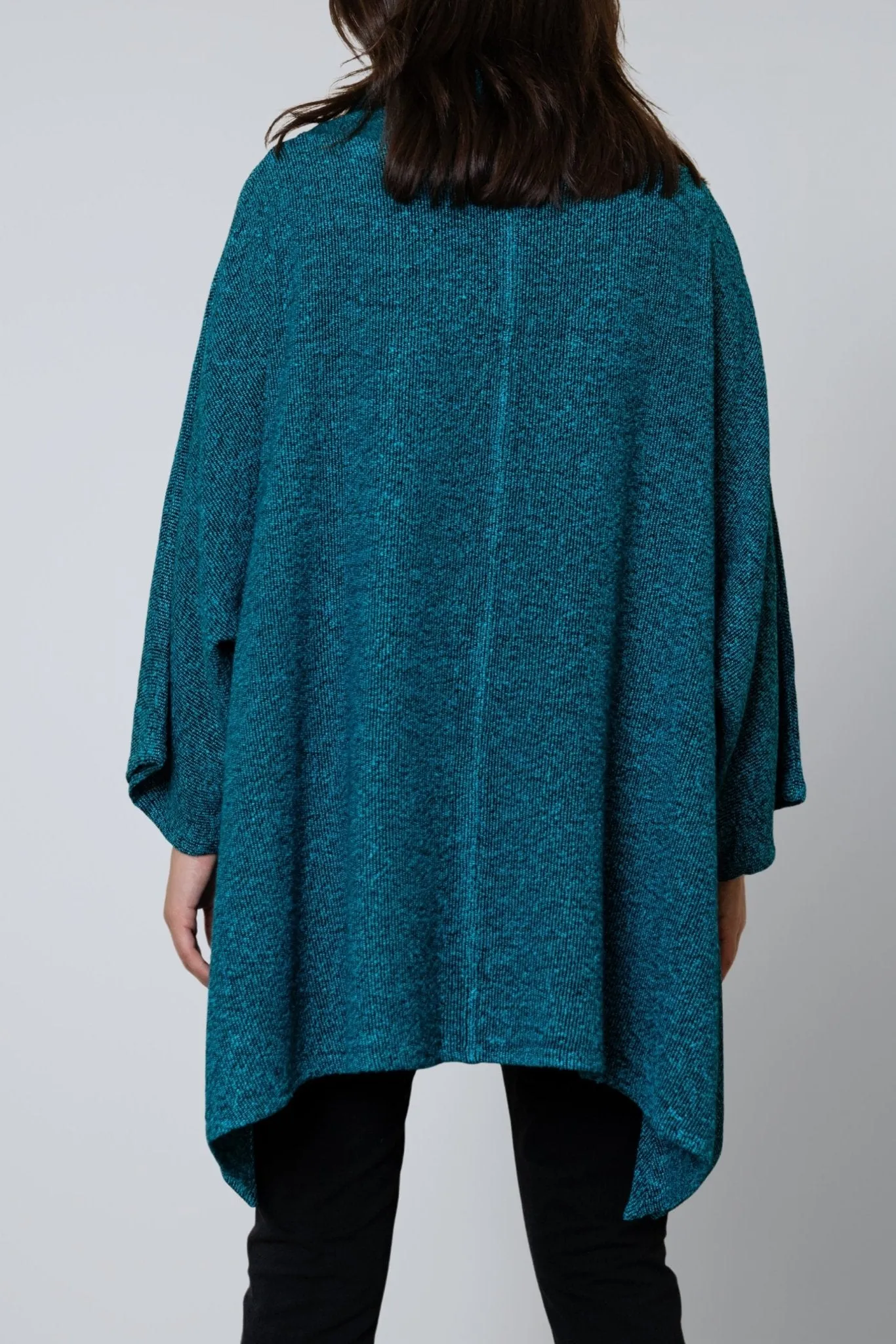 Bouclé Cowl Top - Turquoise