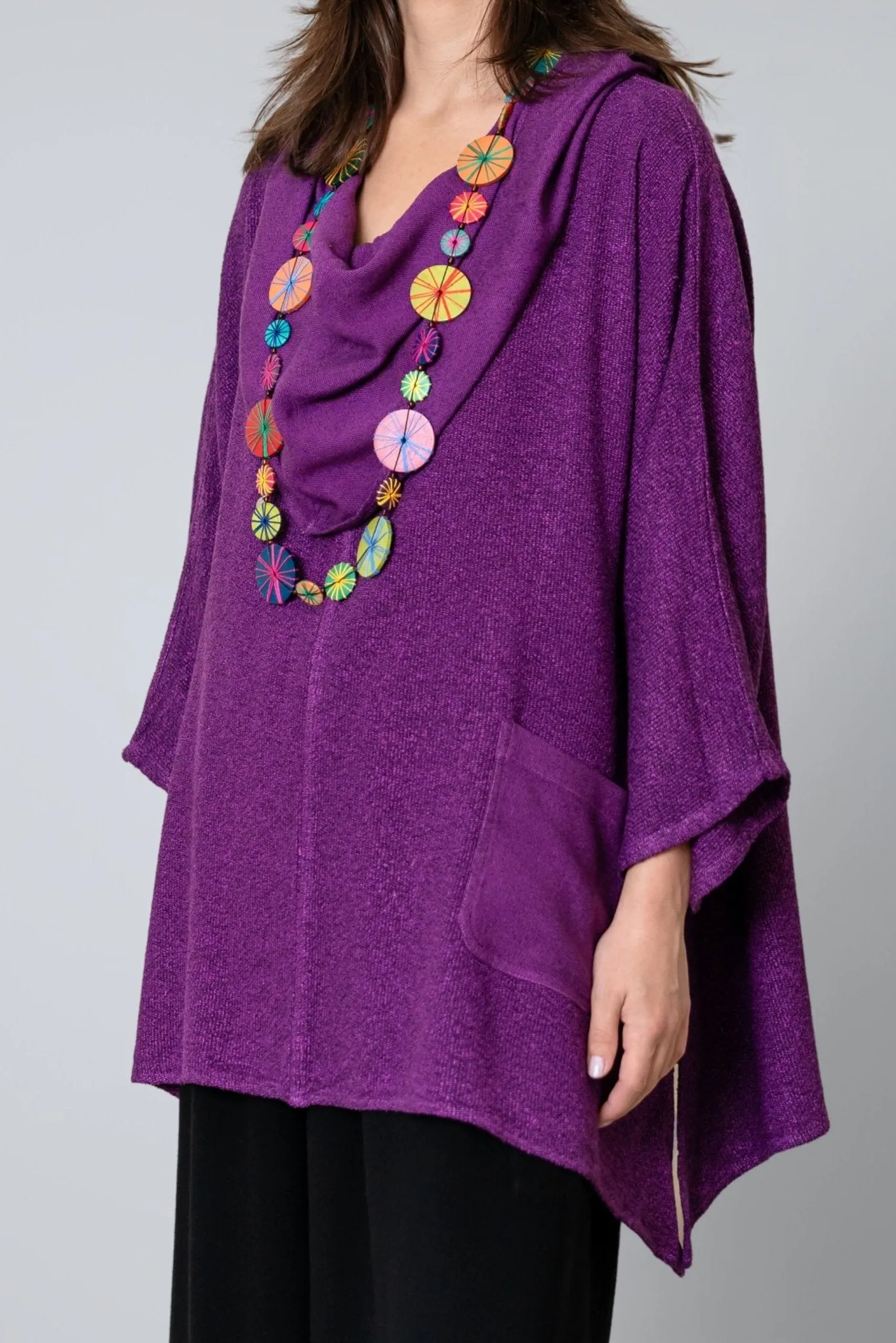 Bouclé Cowl Top - Violetta
