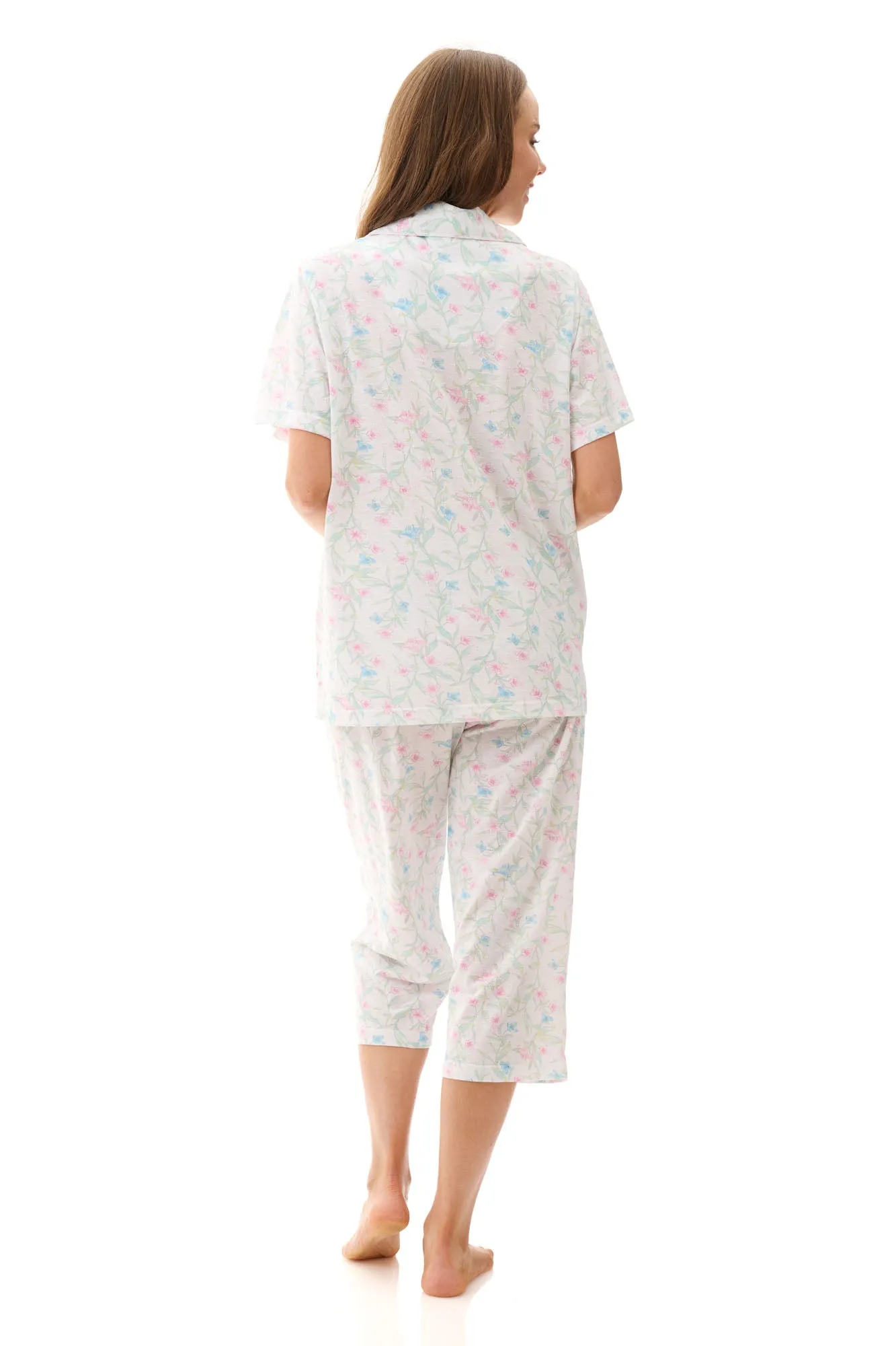 Briar Poly/Cotton Knit PJ Set White