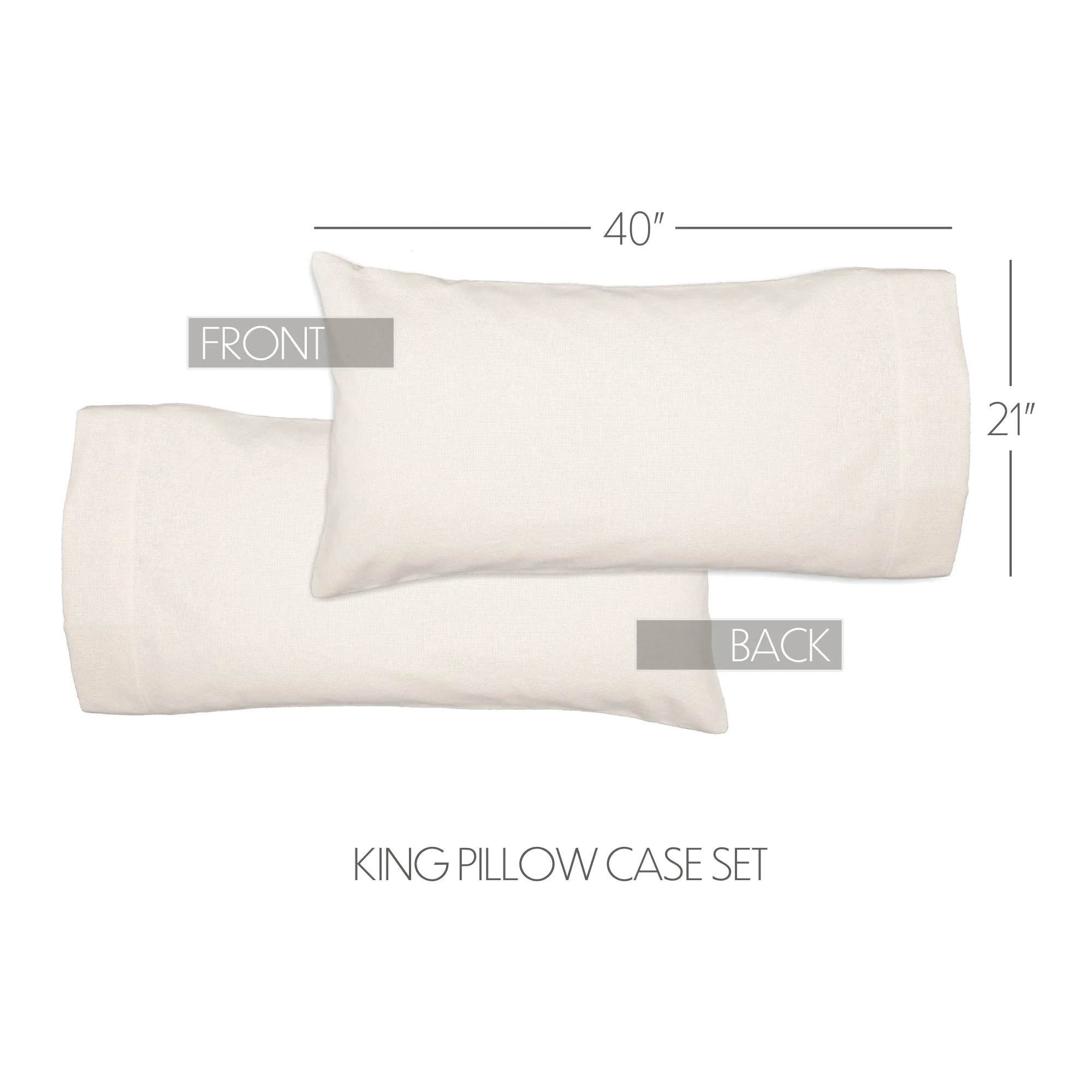 Burlap Pillow Case Set of 2