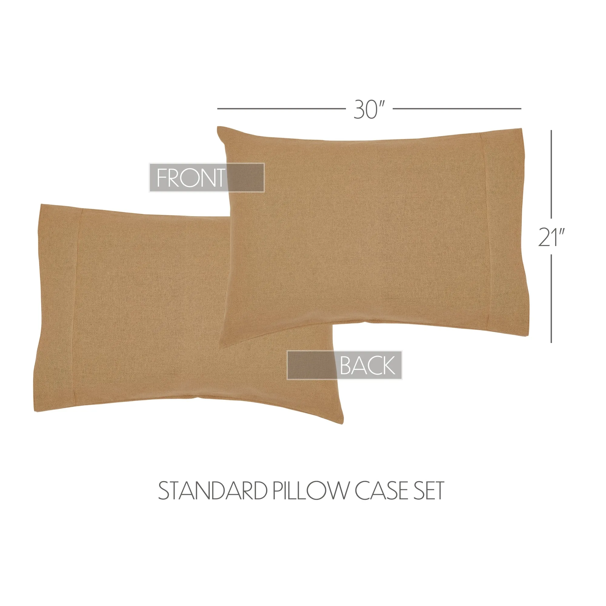 Burlap Pillow Case Set of 2