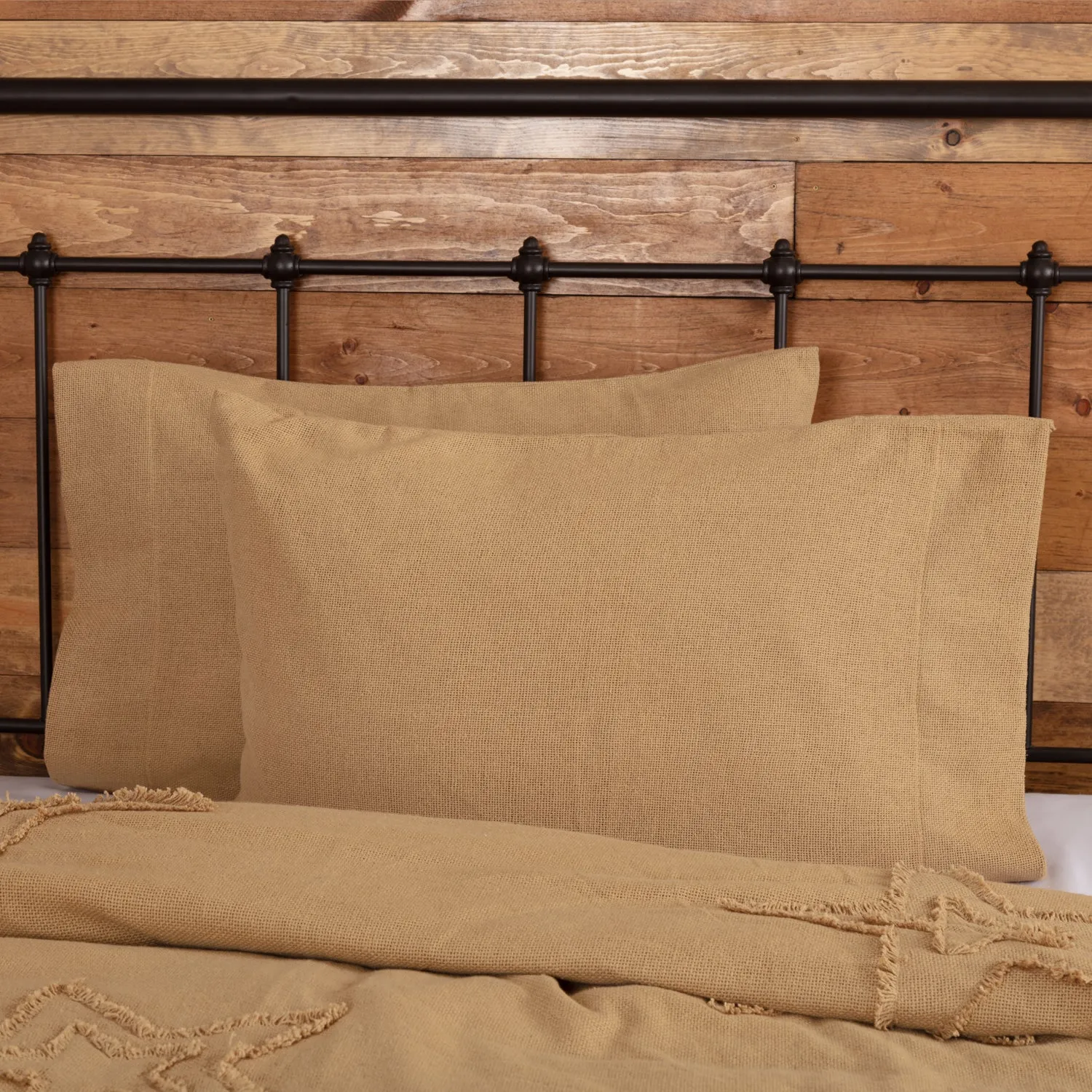 Burlap Pillow Case Set of 2