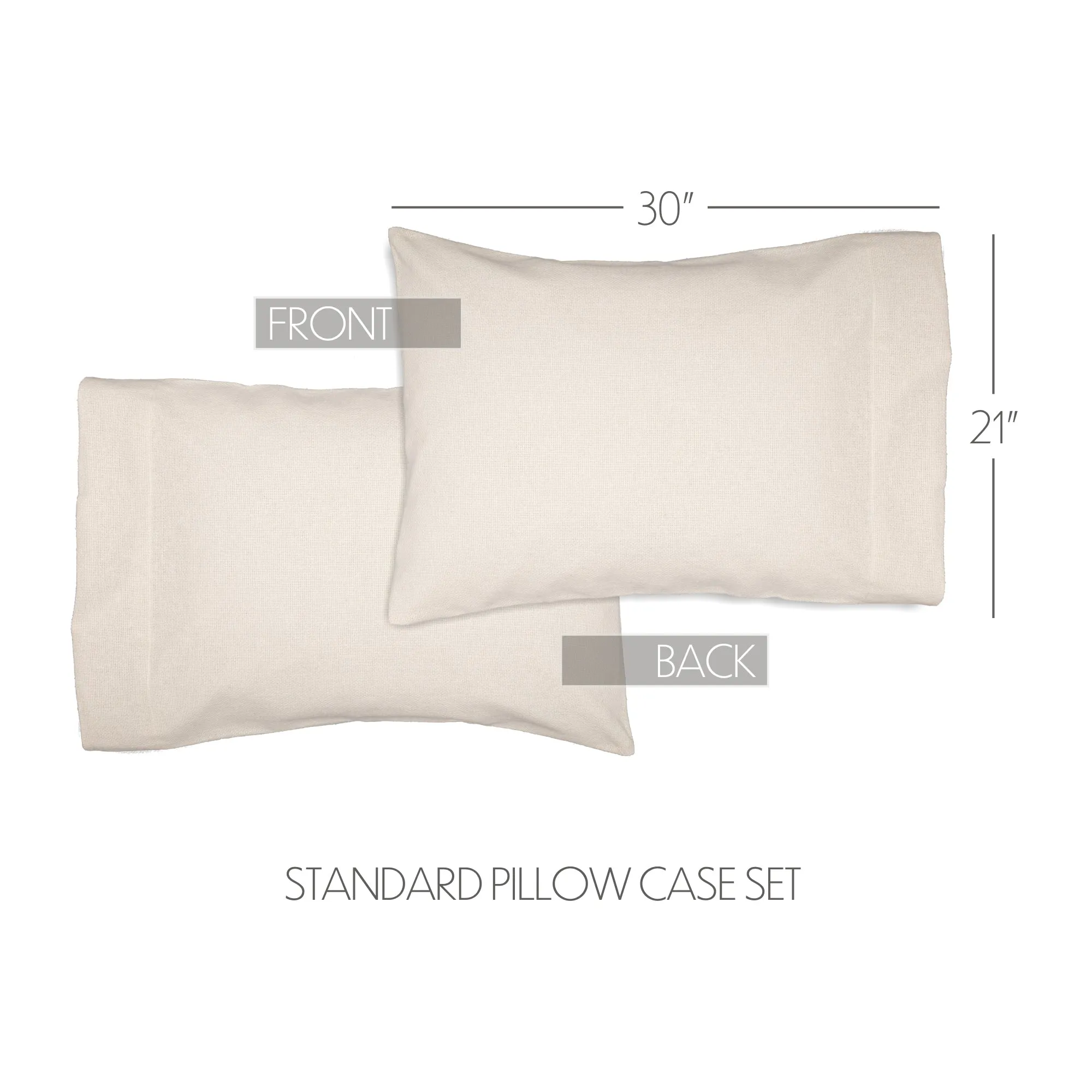 Burlap Pillow Case Set of 2