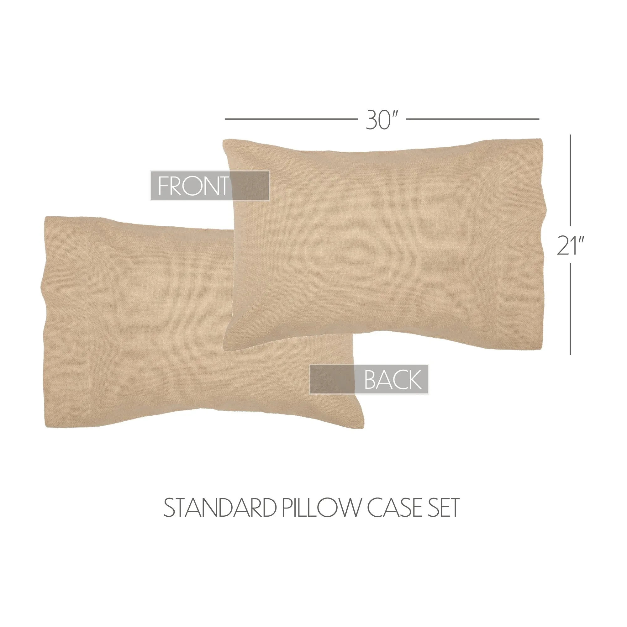 Burlap Pillow Case Set of 2