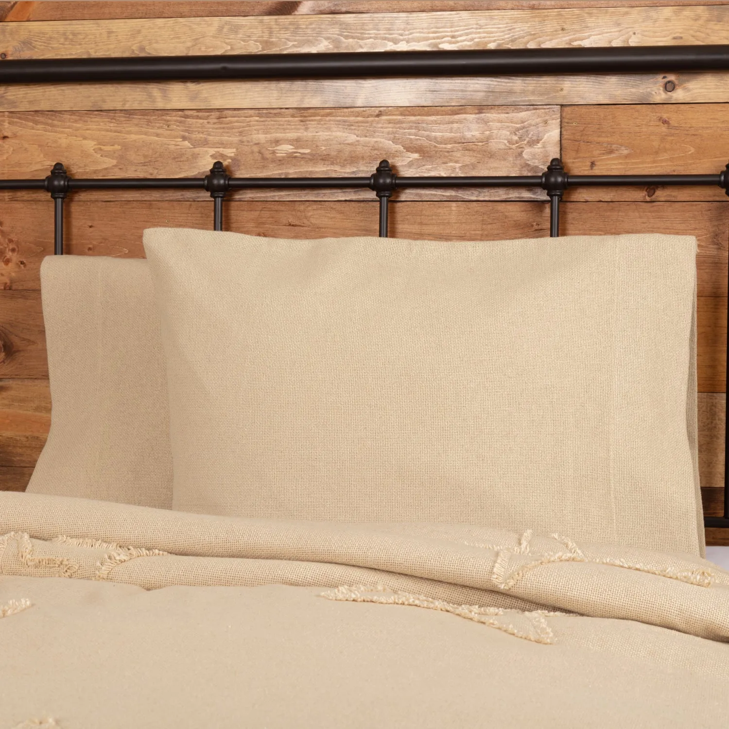 Burlap Pillow Case Set of 2