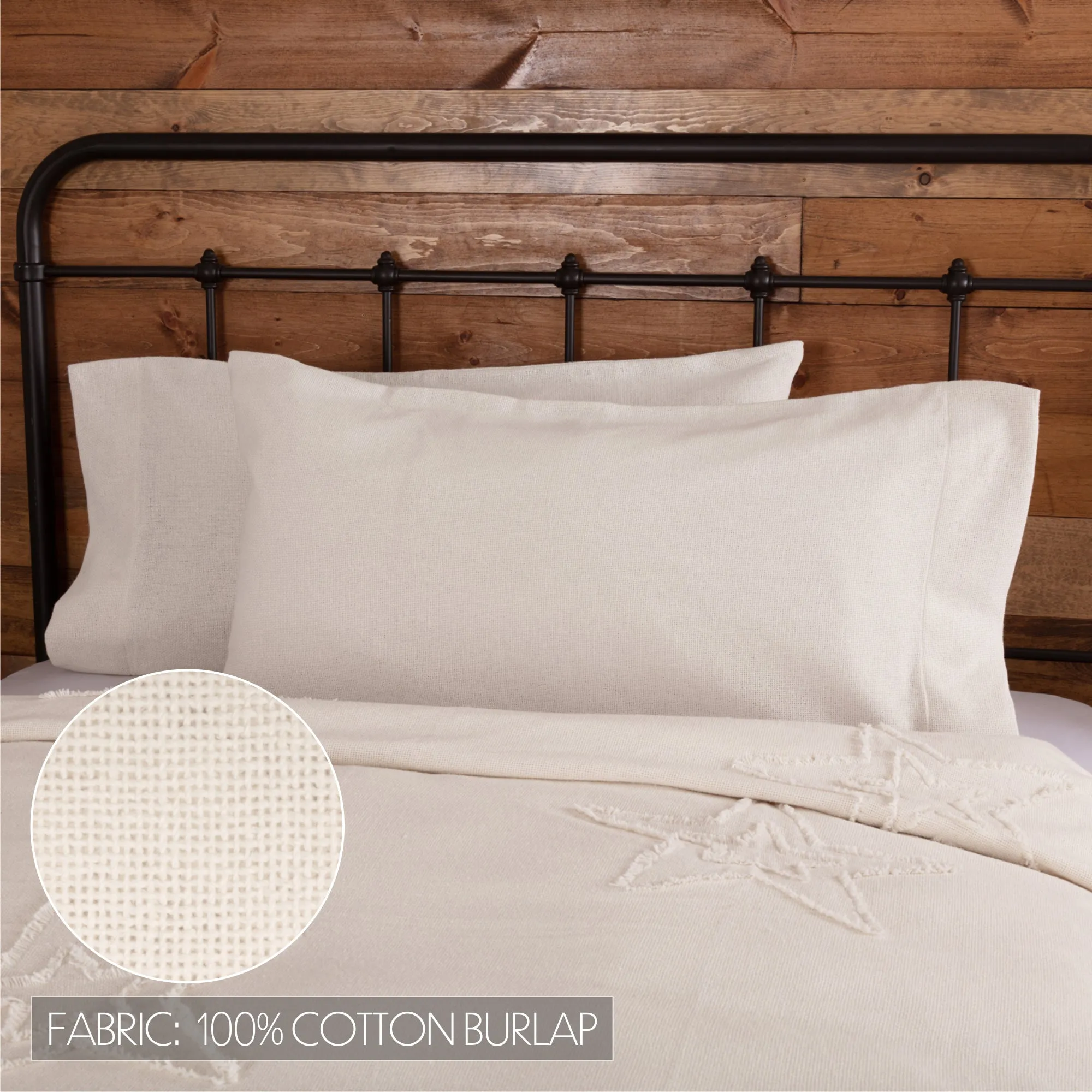 Burlap Pillow Case Set of 2