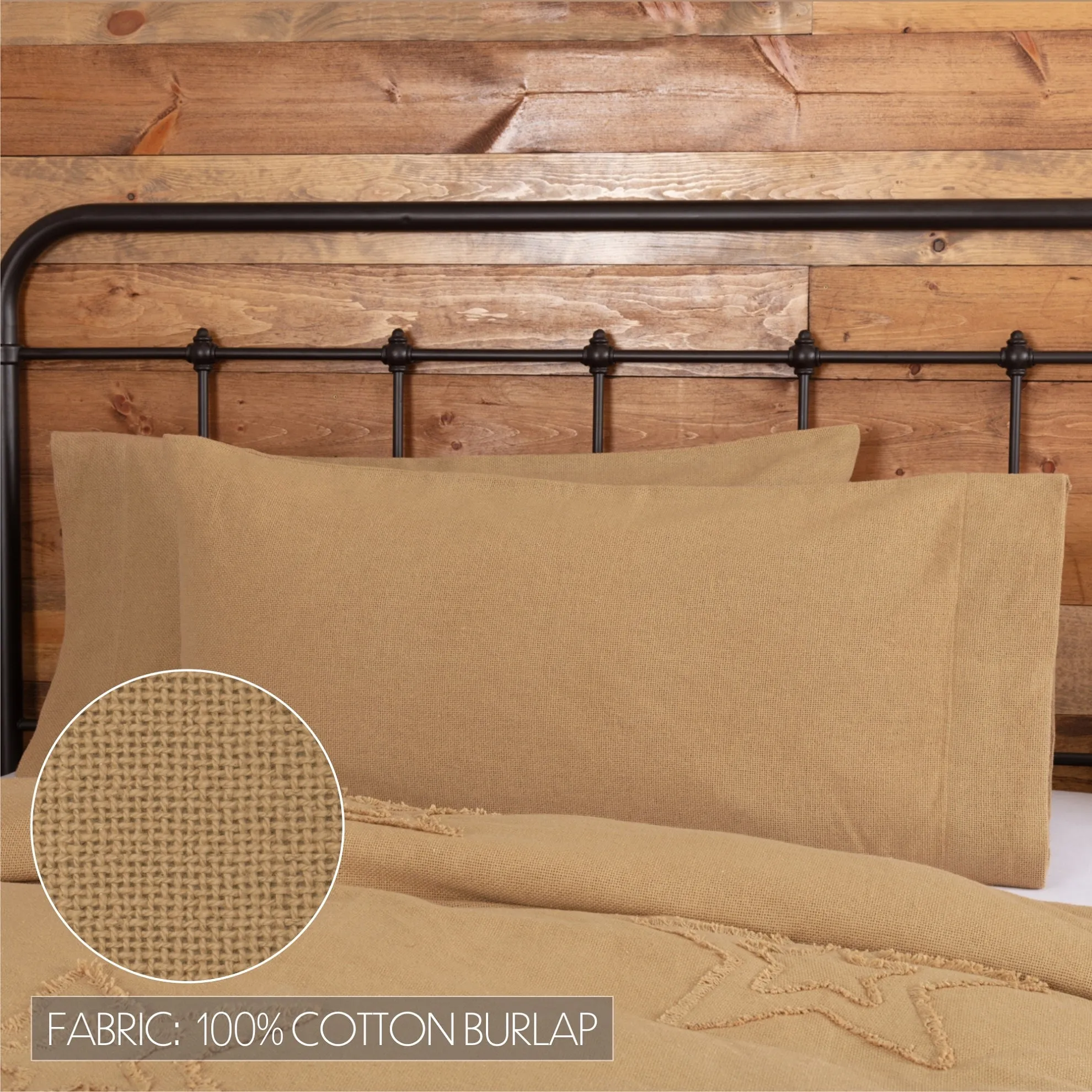 Burlap Pillow Case Set of 2