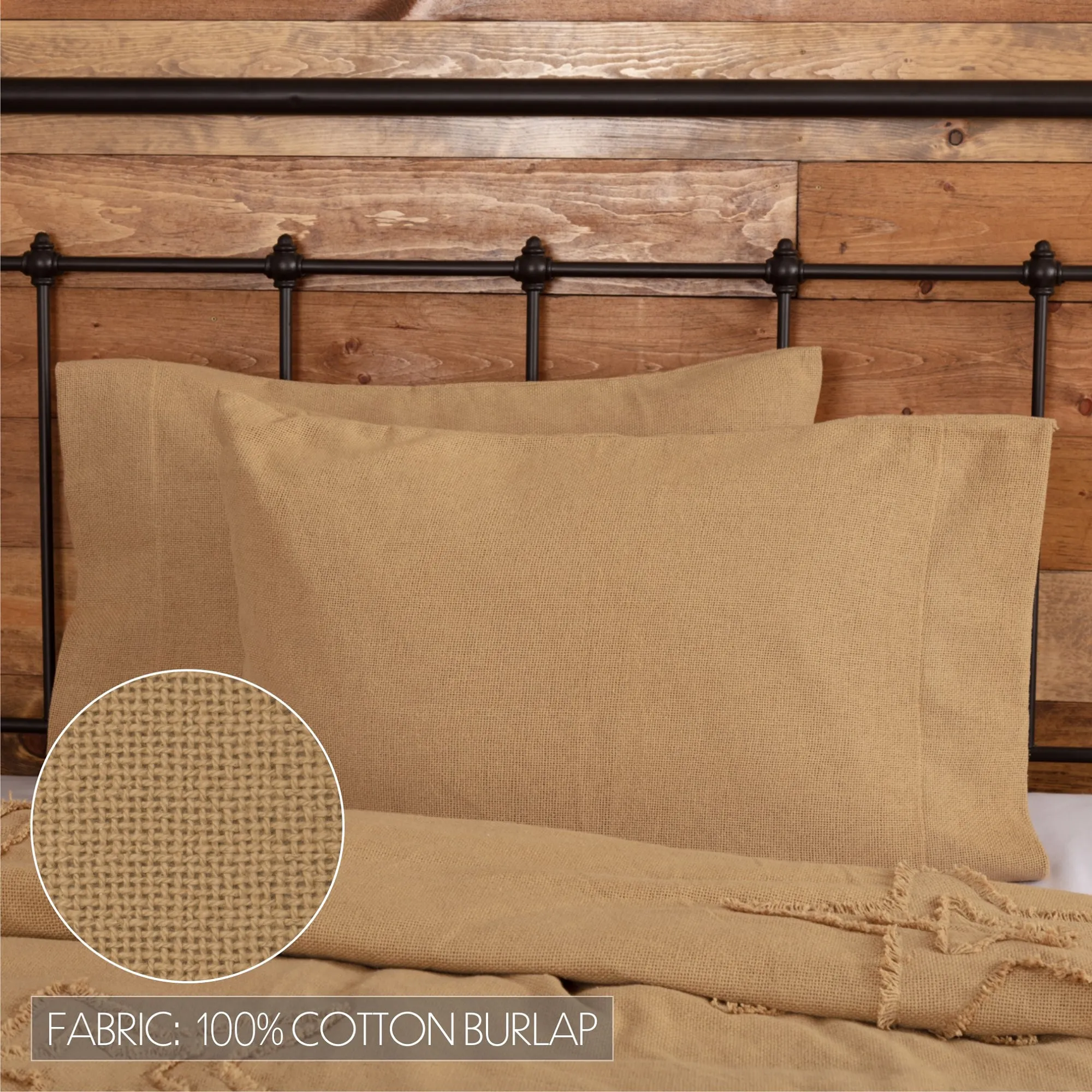 Burlap Pillow Case Set of 2