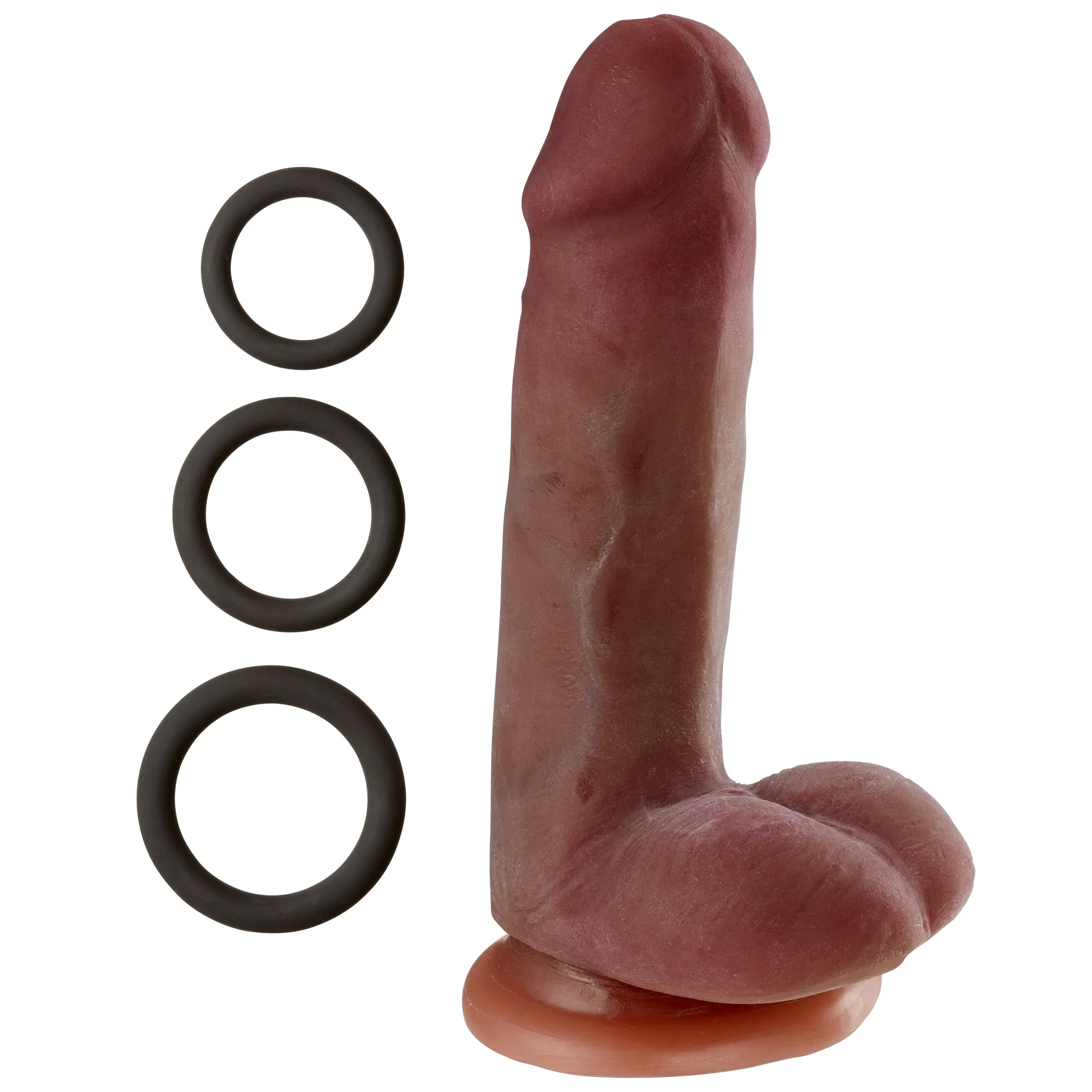 Cloud 9 Dual Density Real Touch 6in With Balls Brown