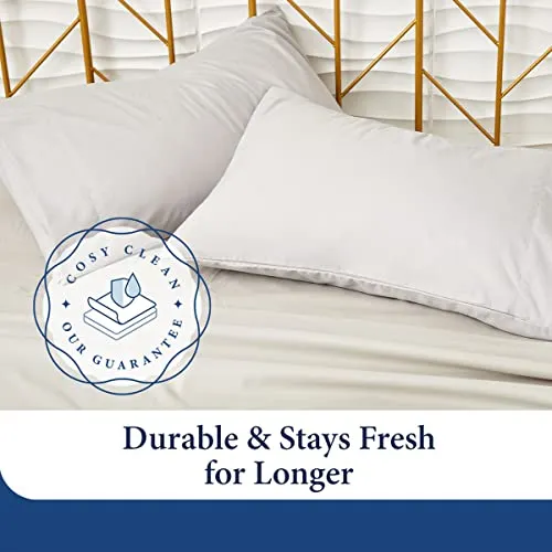 Cosy House Collection Luxury Bamboo Sheets - Blend of Rayon Derived from Bamboo - Cooling & Breathable, Silky Soft, 16-Inch Deep Pockets - 3-Piece Bedding Set - Twin XL, Chocolate