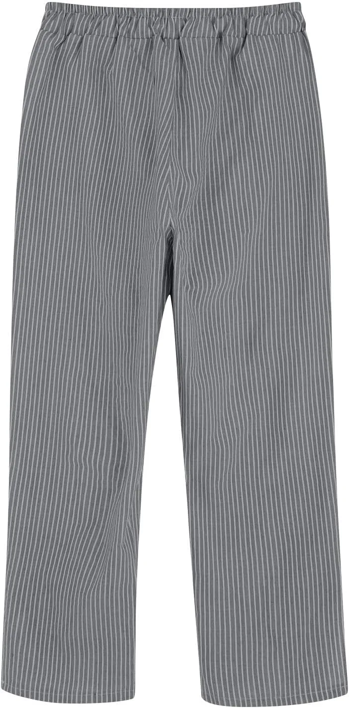 Cotton Linen Pants for Women Elastic High Waist Straight Leg Loose Comfy Summer Casual Slacks Trousers with Pockets