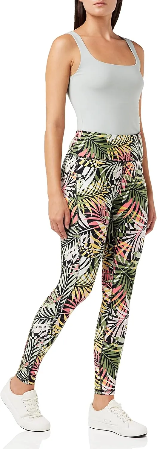 DKNY Women's Tight Printed High Waist Performance Leggings