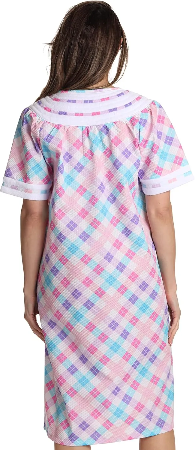 Dreamcrest Short Sleeve Duster Housecoat Women Sleepwear