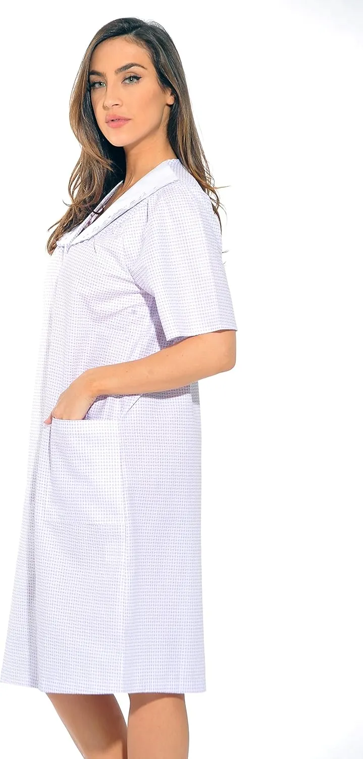 Dreamcrest Short Sleeve Duster Housecoat Women Sleepwear