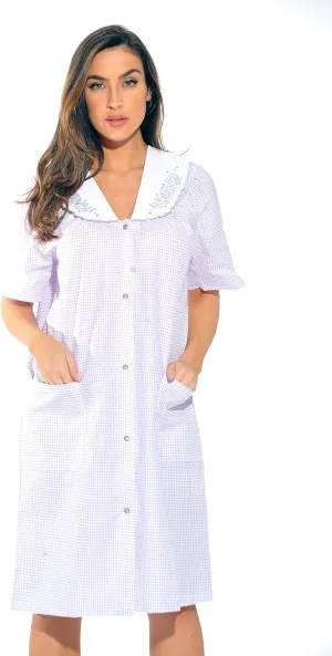 Dreamcrest Short Sleeve Duster Housecoat Women Sleepwear