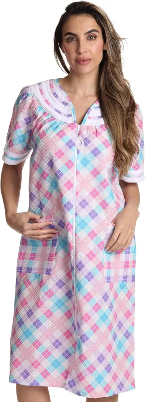 Dreamcrest Short Sleeve Duster Housecoat Women Sleepwear