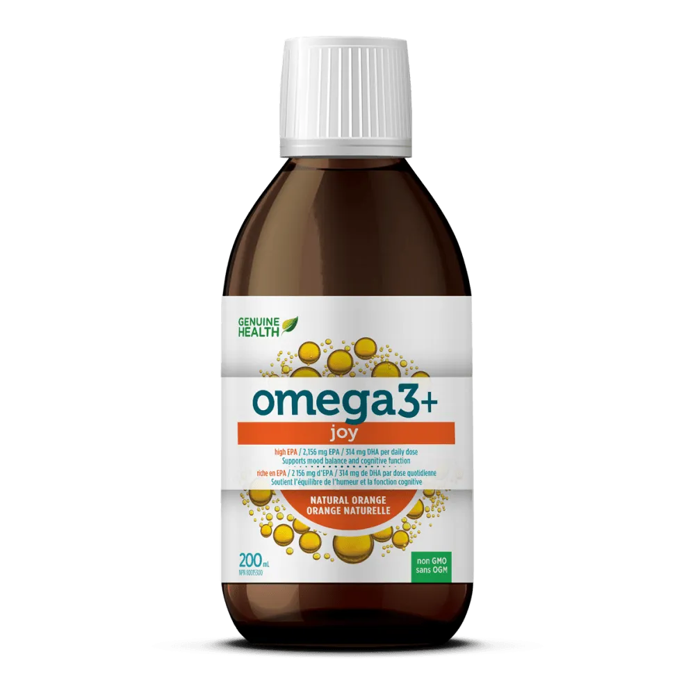 Genuine health - 
mood enhancing omega3 joy liquid : orange  - 200 ml
