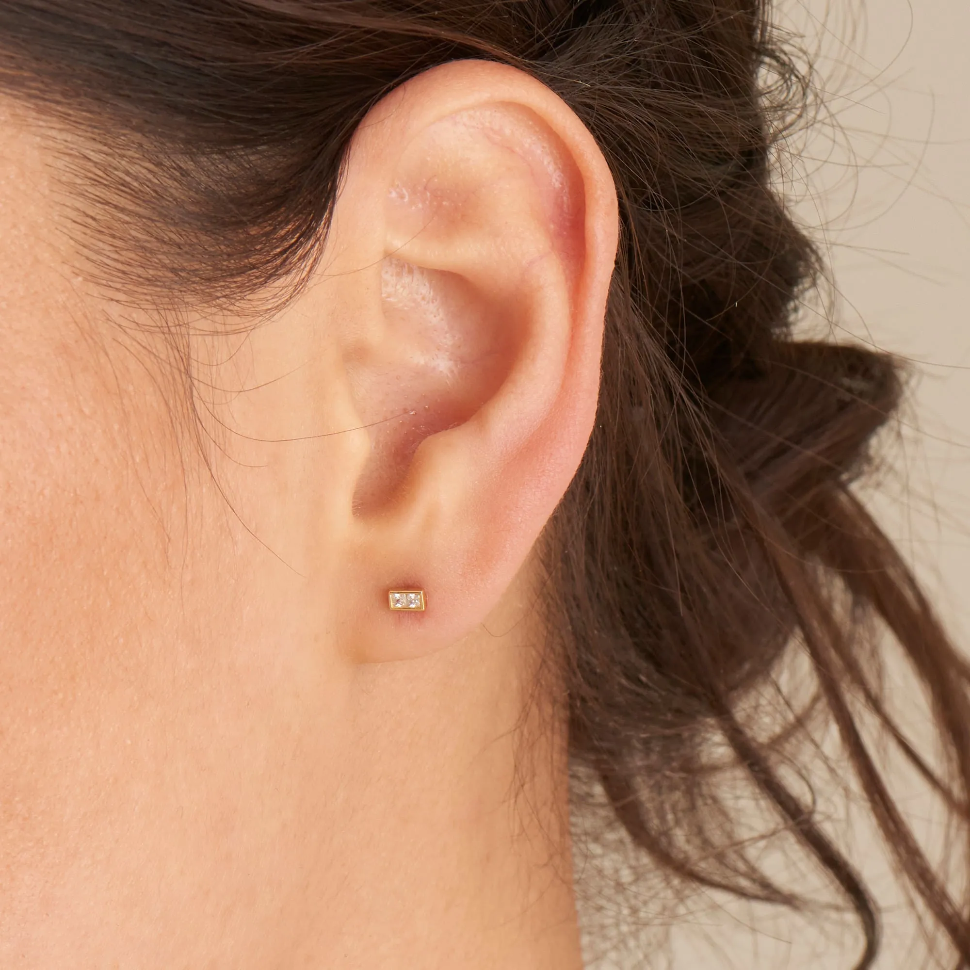 Gold Glam Mini Stud Earrings