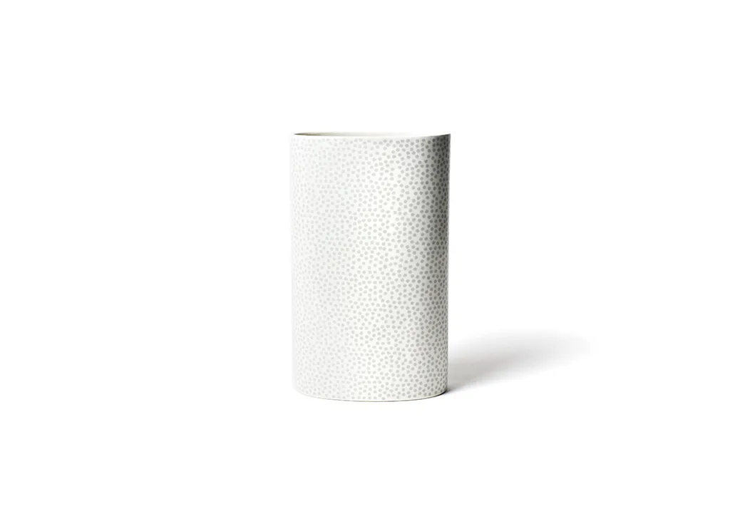 HAPPY EVERYTHING STONE SMALL DOT BIG OVAL VASE