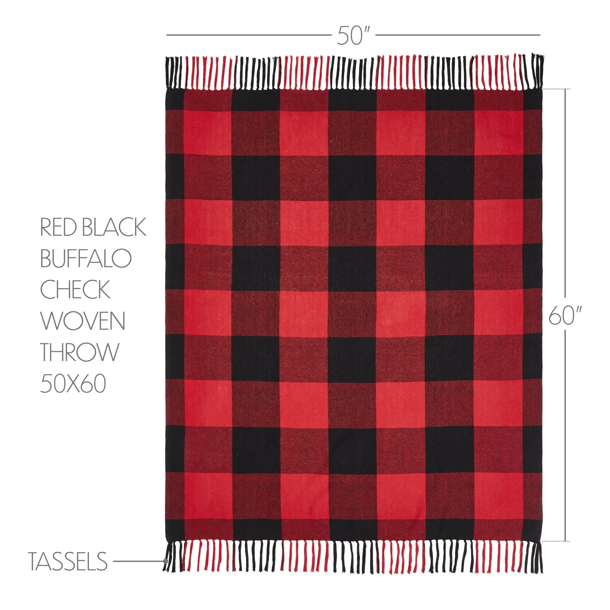 Harper Plaid Green White Runner Fringed