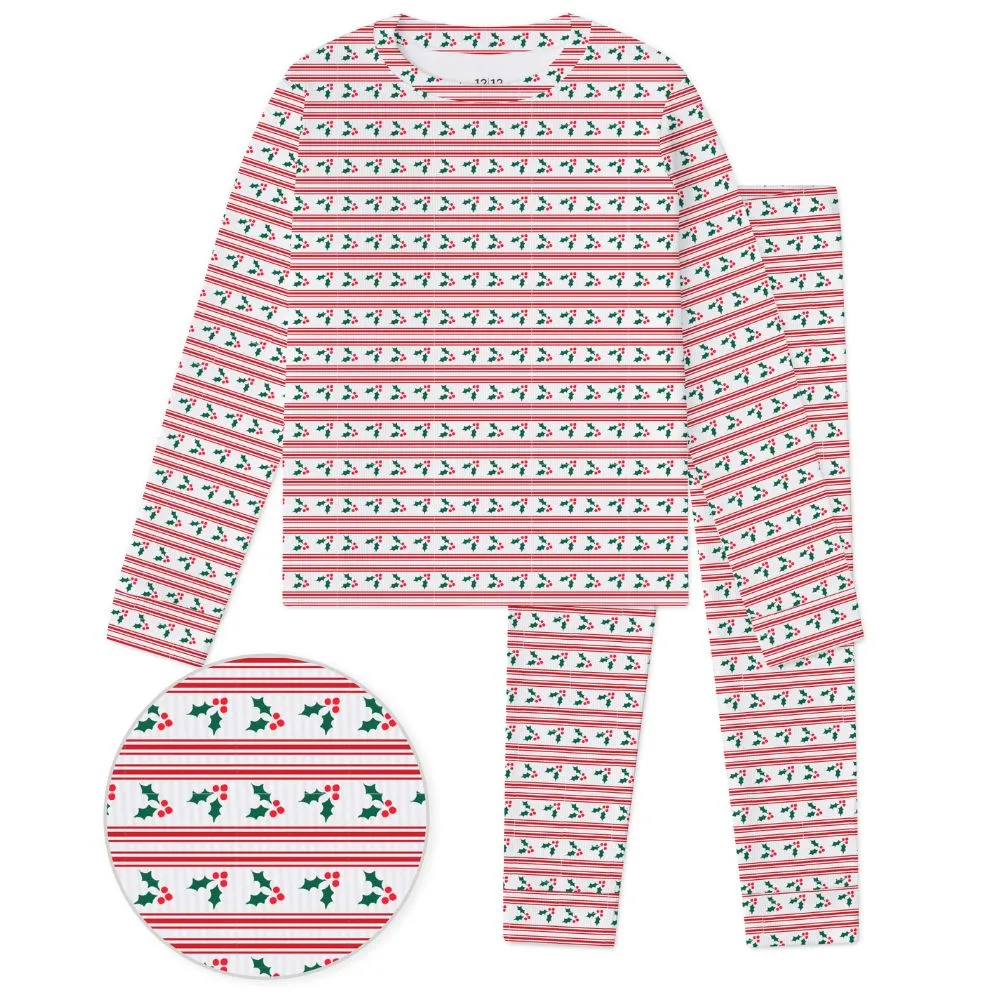 Holly Jolly Organic Long Sleeve Rib Set