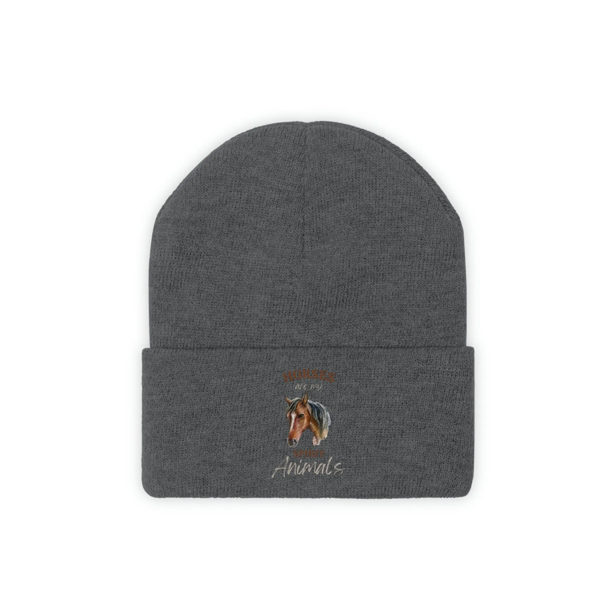 Horses are my Spirit Animals Horse POD Knit Beanie