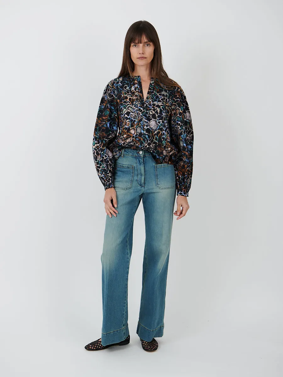 Ilara Blouse in Starling